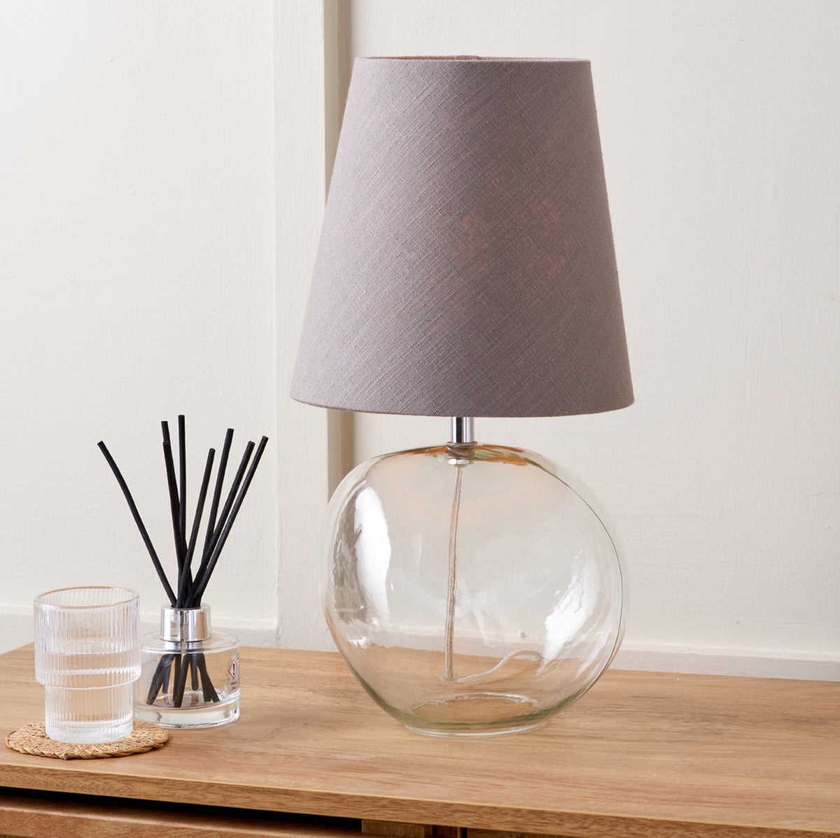 Hallie Clear Glass Table Lamp
