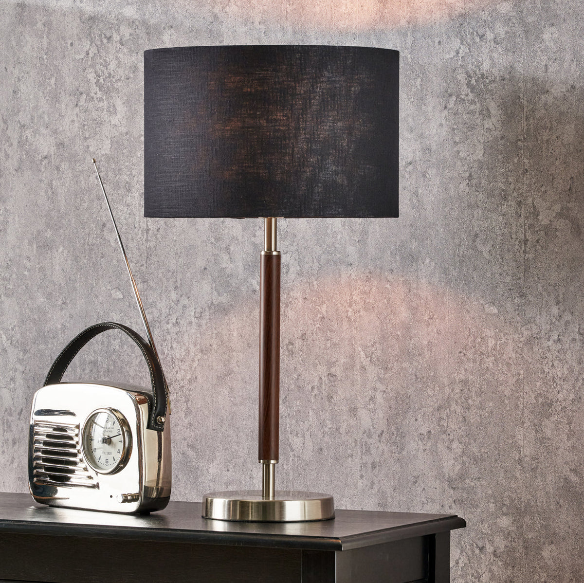 Gianni Brushed Silver Table Lamp