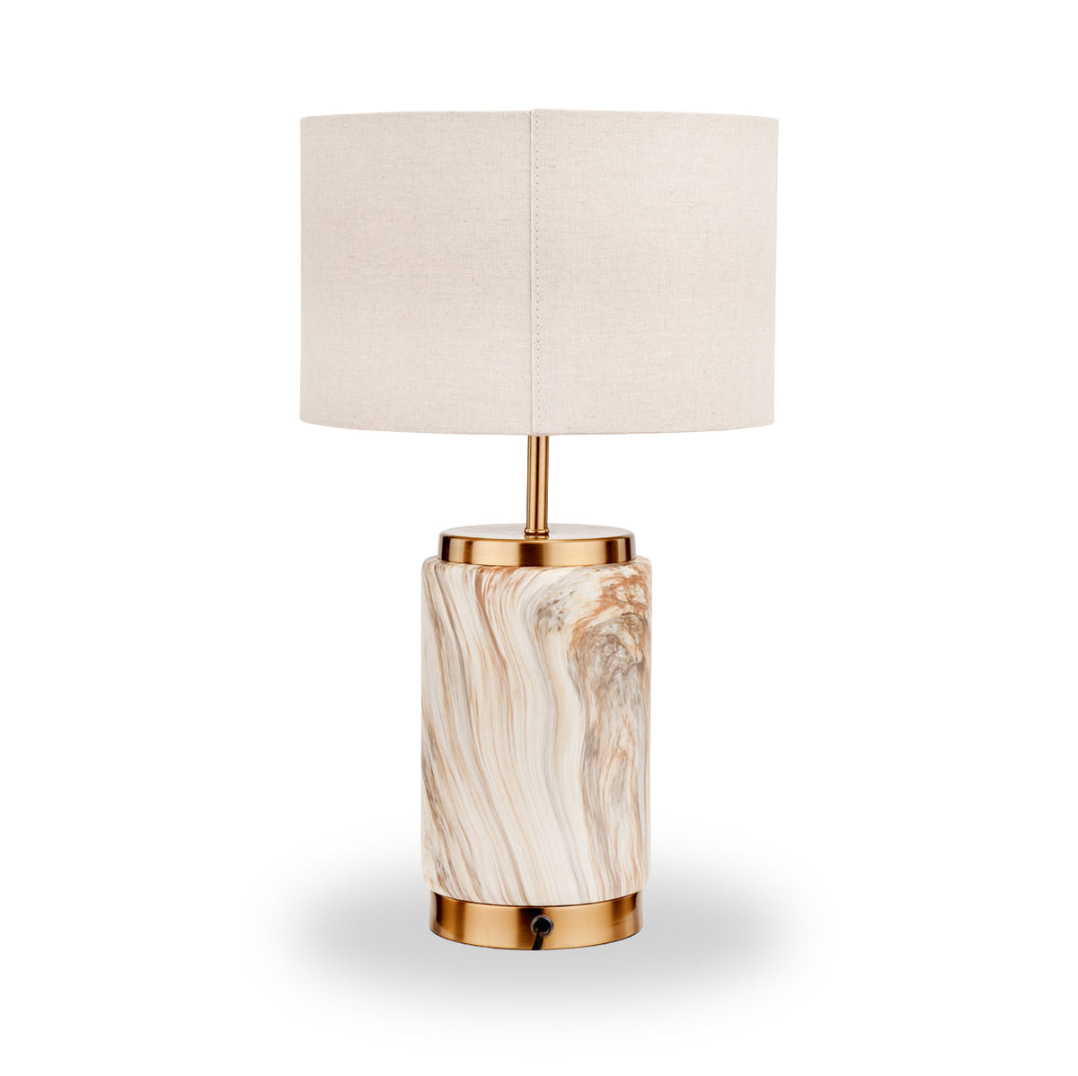 Carrara Stone Effect Ceramic Table Lamp