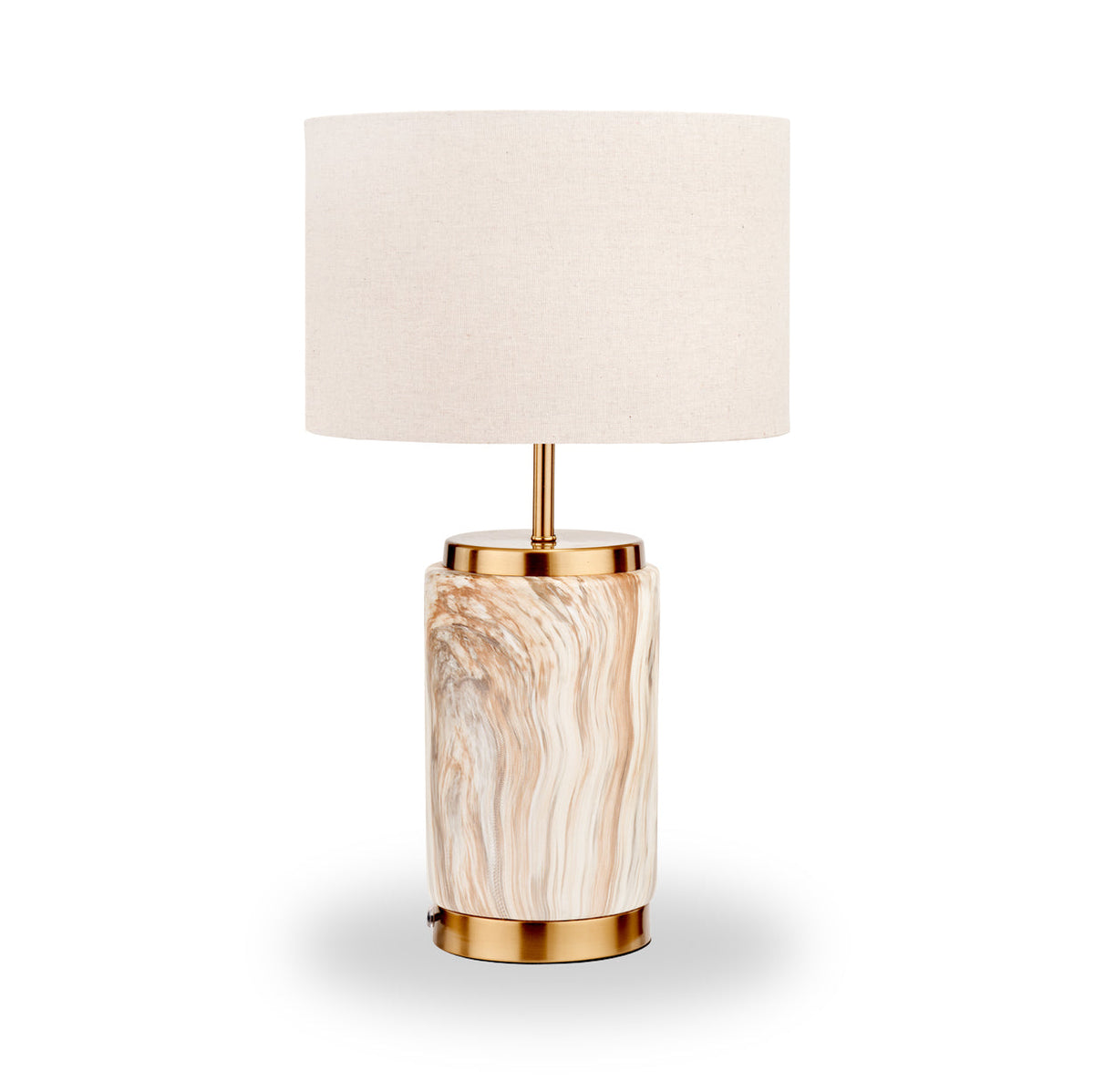 Carrara Stone Effect Ceramic Table Lamp