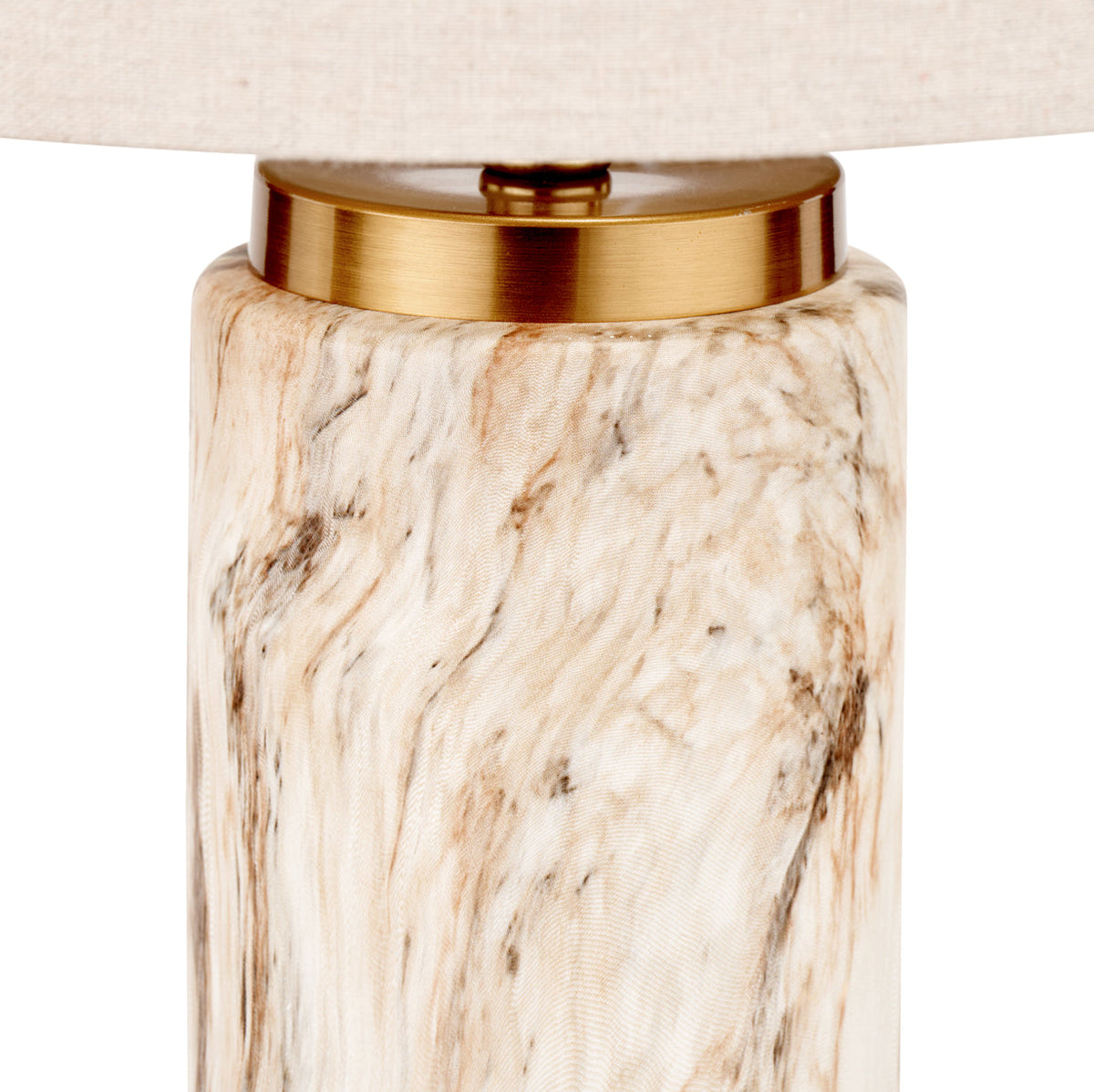 Carrara Stone Effect Ceramic Tall Table Lamp