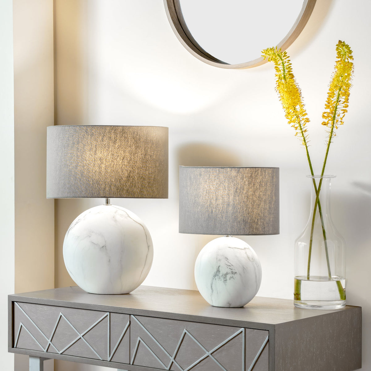 Crestola Marble Effect Ceramic Table Lamp