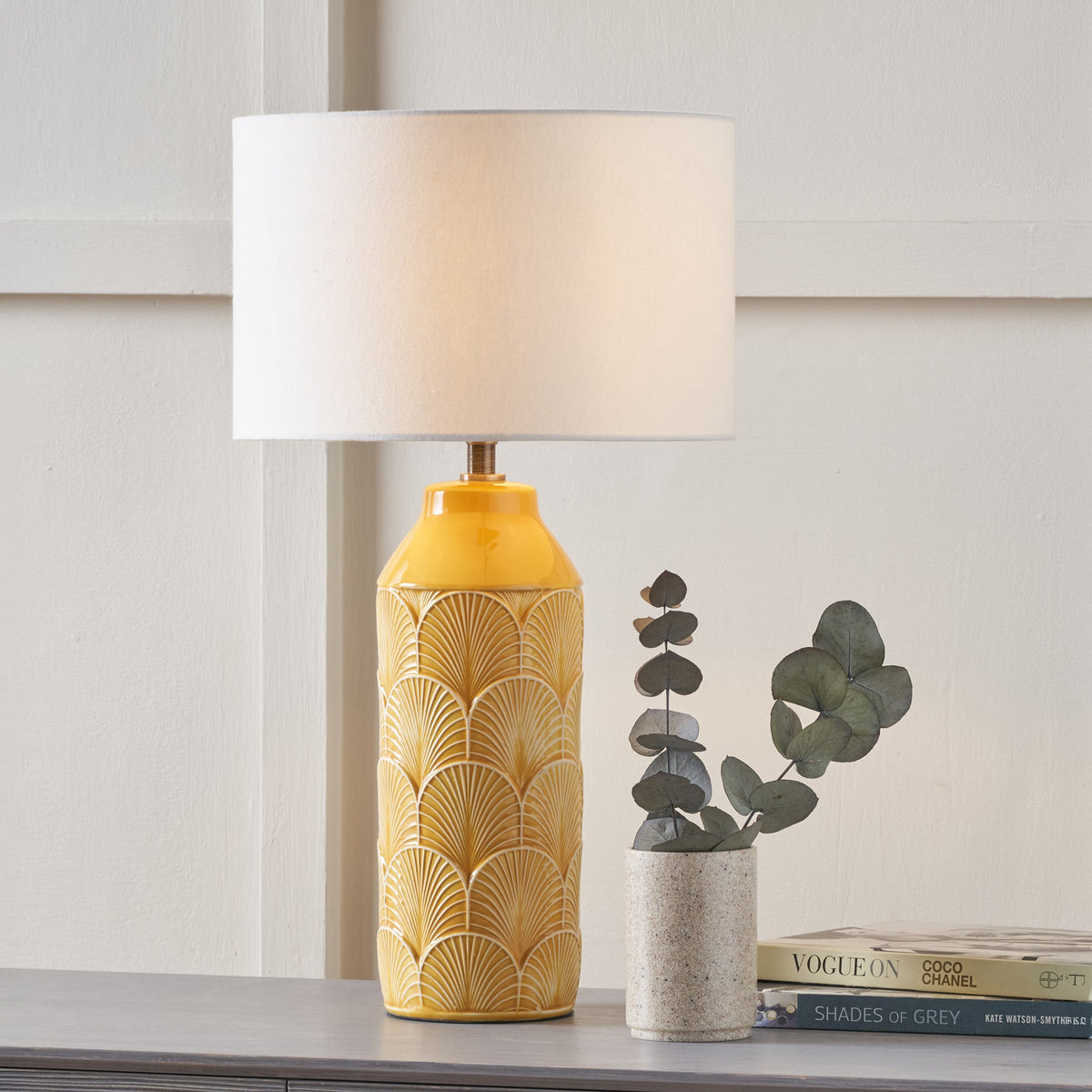 Bethan Embossed Ceramic Table Lamp