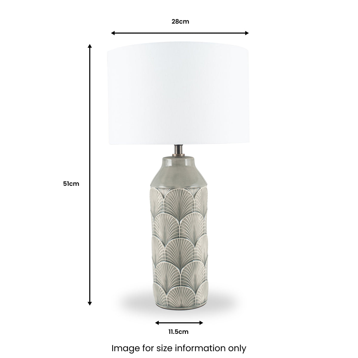 Bethan Embossed Ceramic Table Lamp