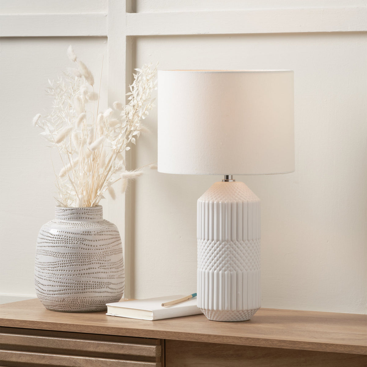 Meribel Geo Tall Ceramic Table Lamp