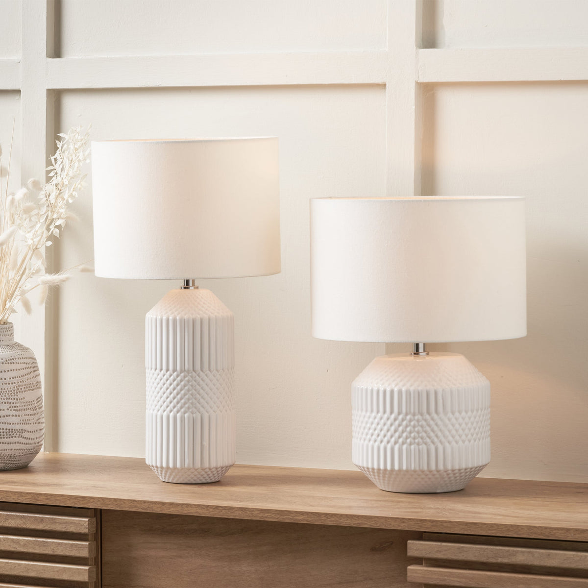 Meribel Geo Tall Ceramic Table Lamp