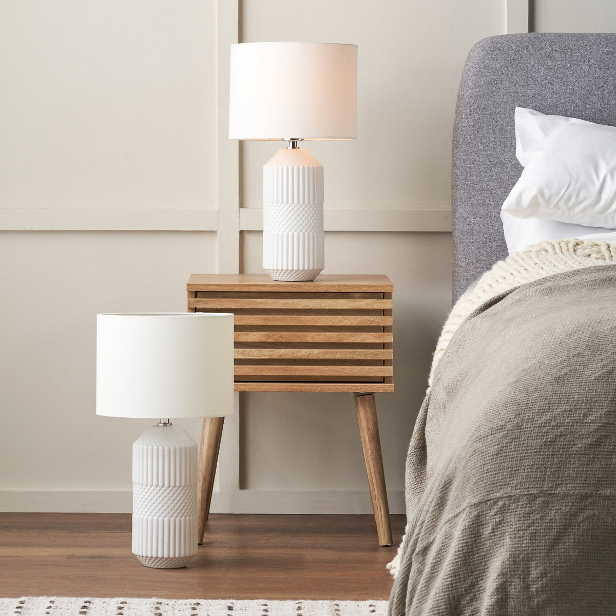 Meribel Geo Tall Ceramic Table Lamp