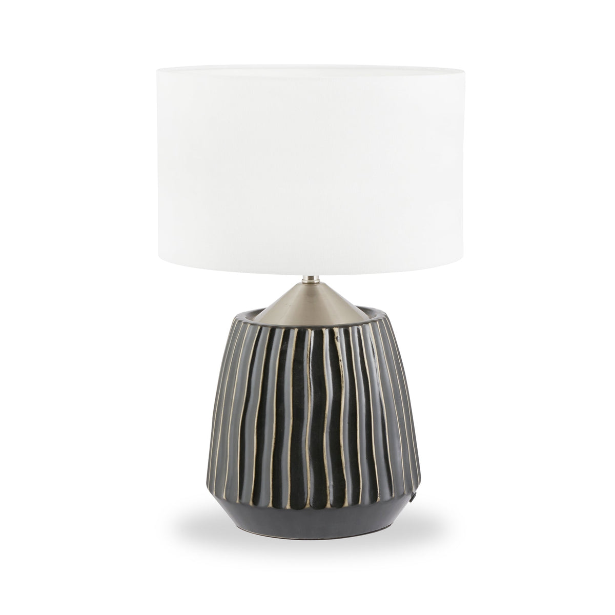 Artemis Textured Brushed Silver Table Lamp