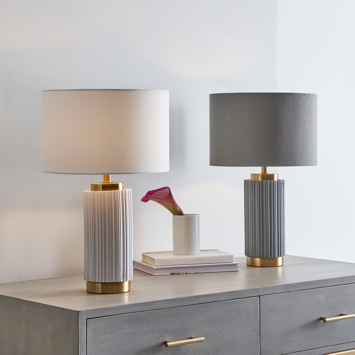 Ionic Textured Ceramic Table Lamp