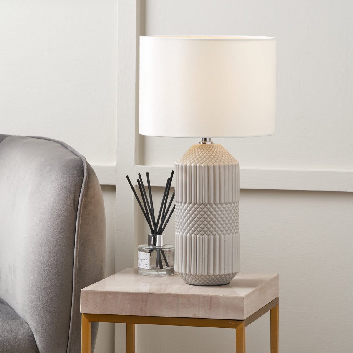 Meribel Geo Tall Ceramic Table Lamp