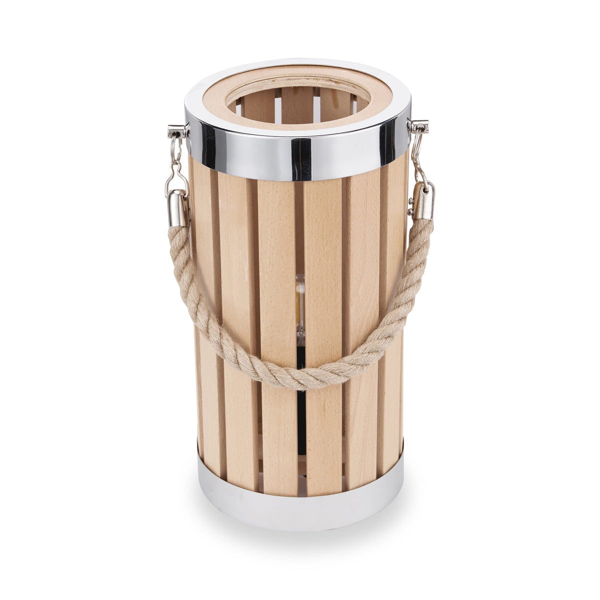 Austell Beach Wood Lantern Table Lamp