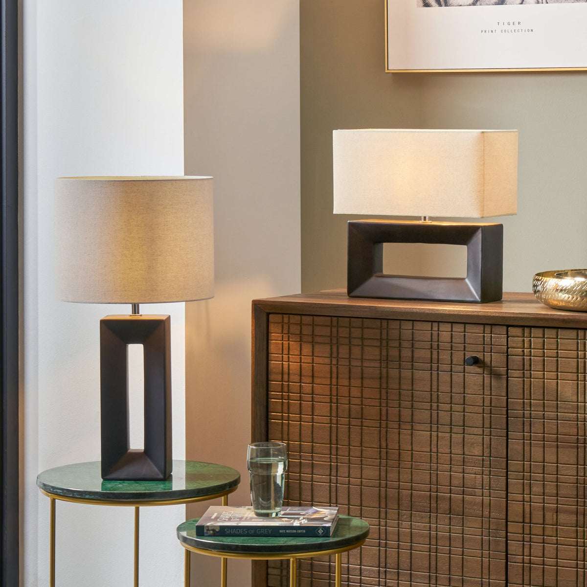 Block Ceramic Table Lamp