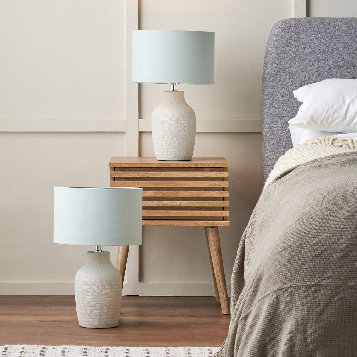 Kai Textured Tall Ceramic Table Lamp