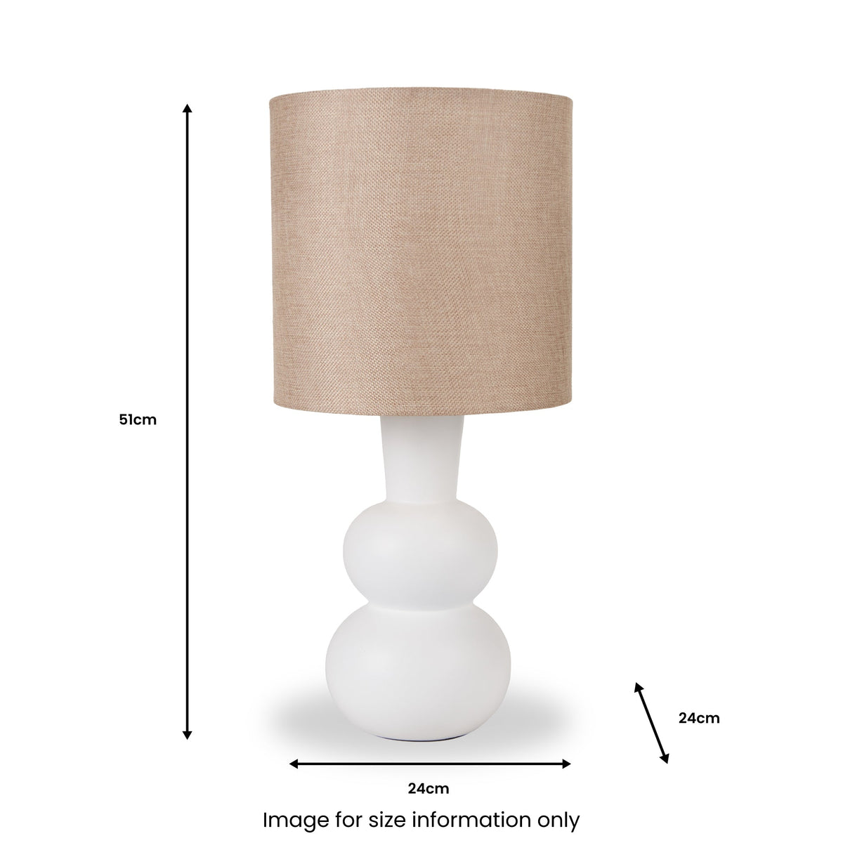 Aaliyah Curved Bottle Ceramic Table Lamp