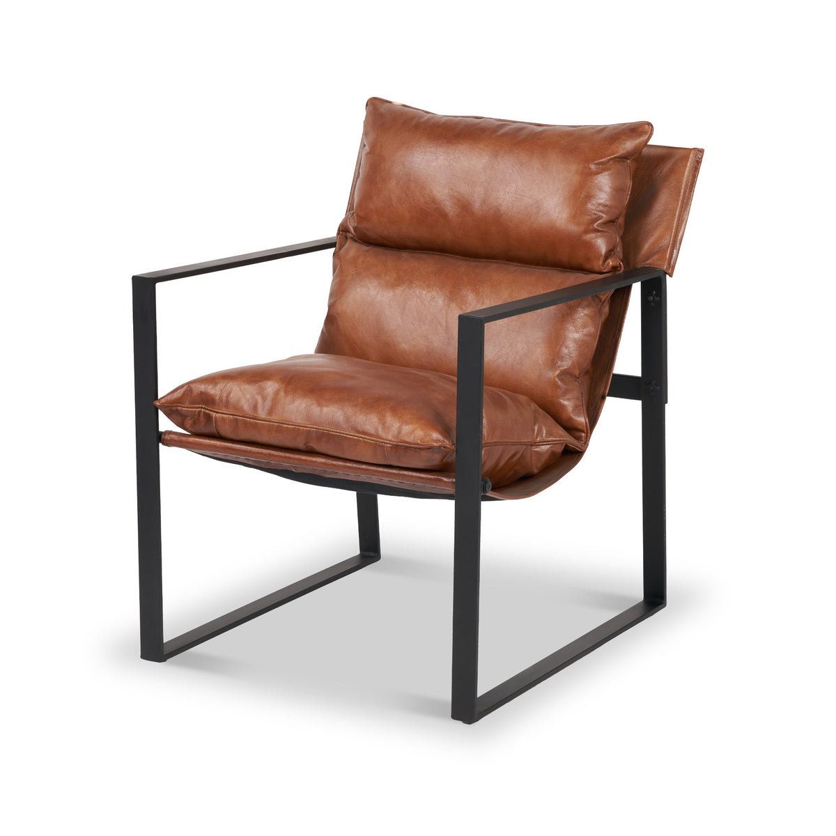 Nico Leather Accent Chair & Footstool