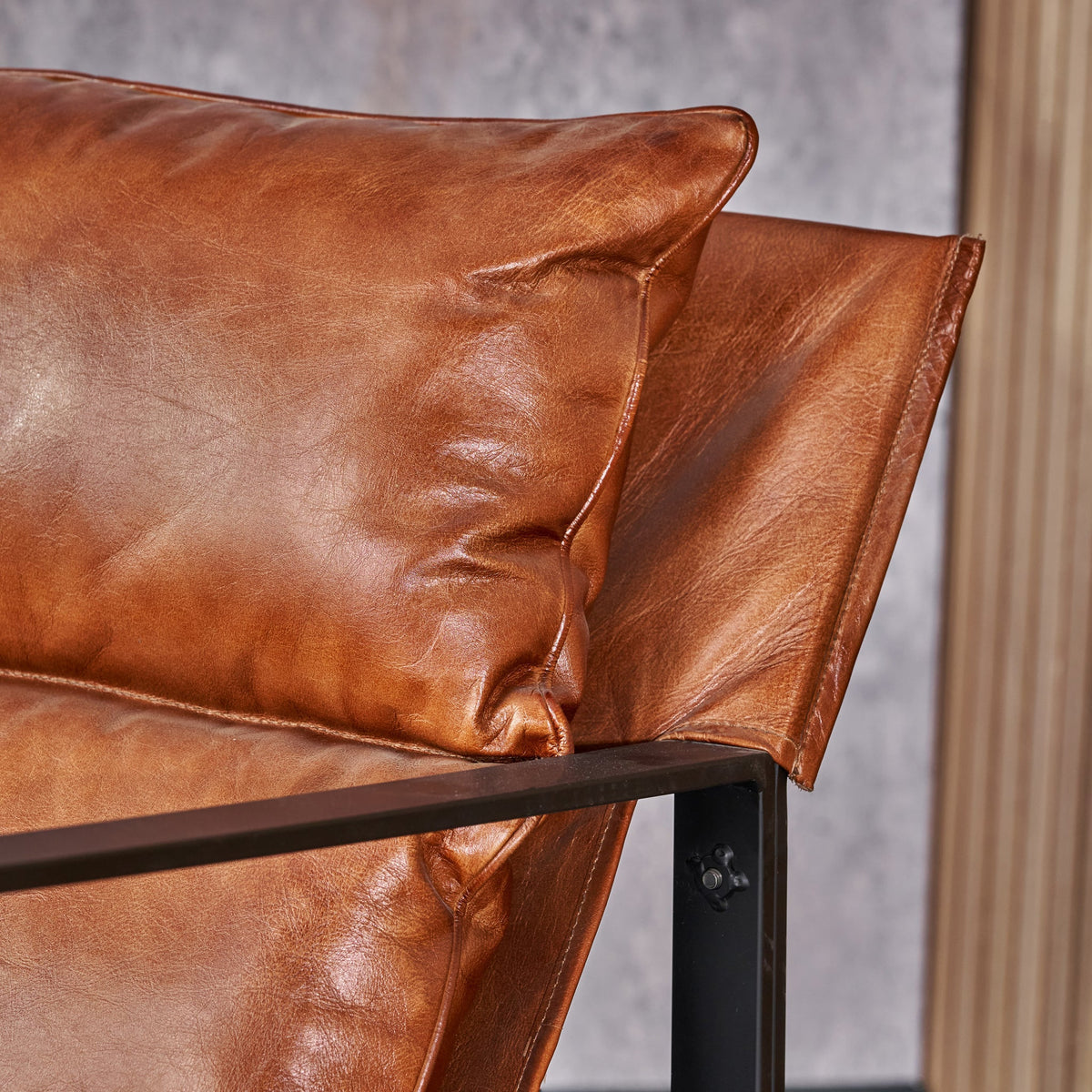 Nico Leather Accent Chair & Footstool