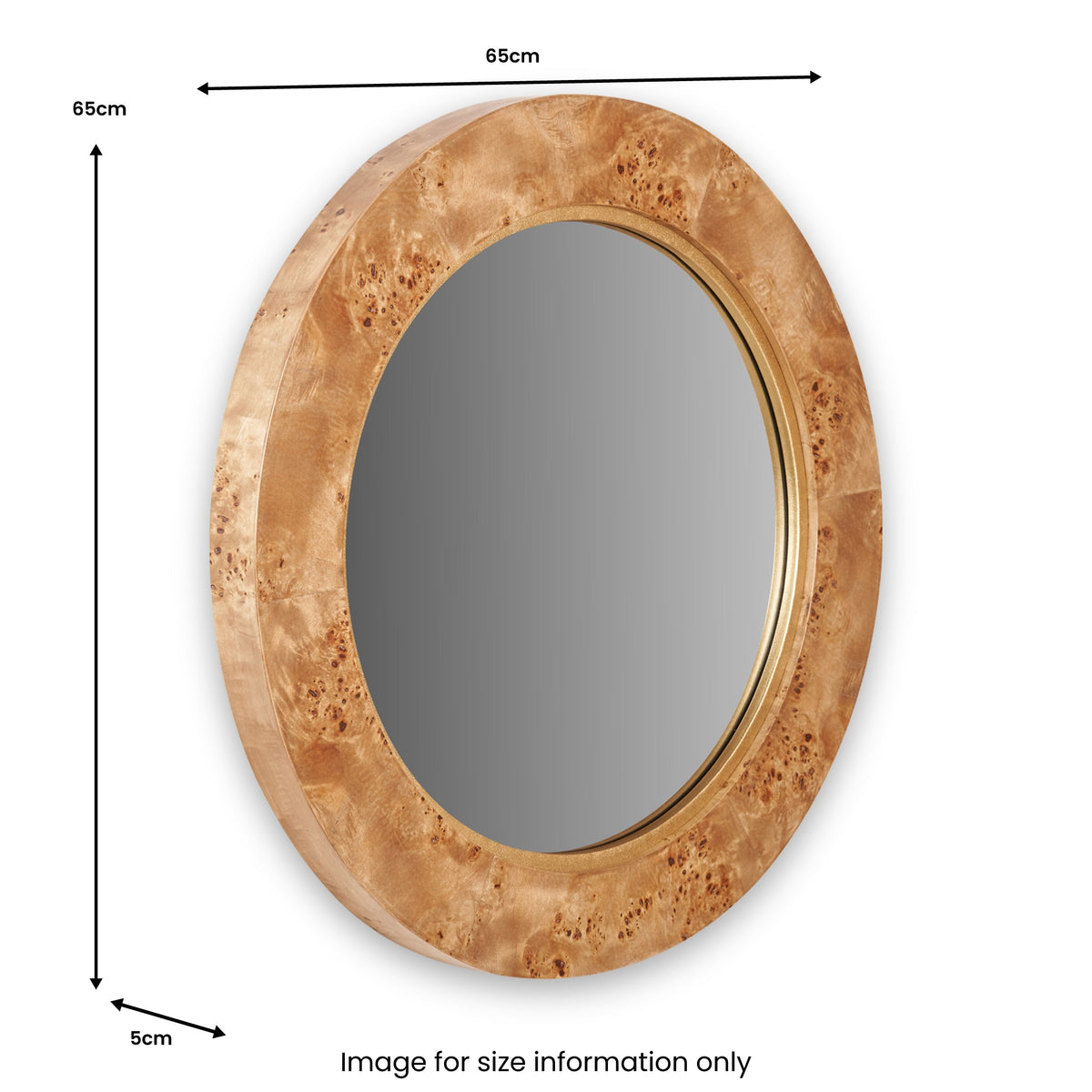 Newborough Burr Wood Effect Wall Mirror