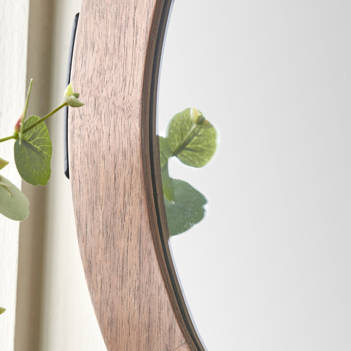 Elwood Walnut Wood Effect Wall Mirror