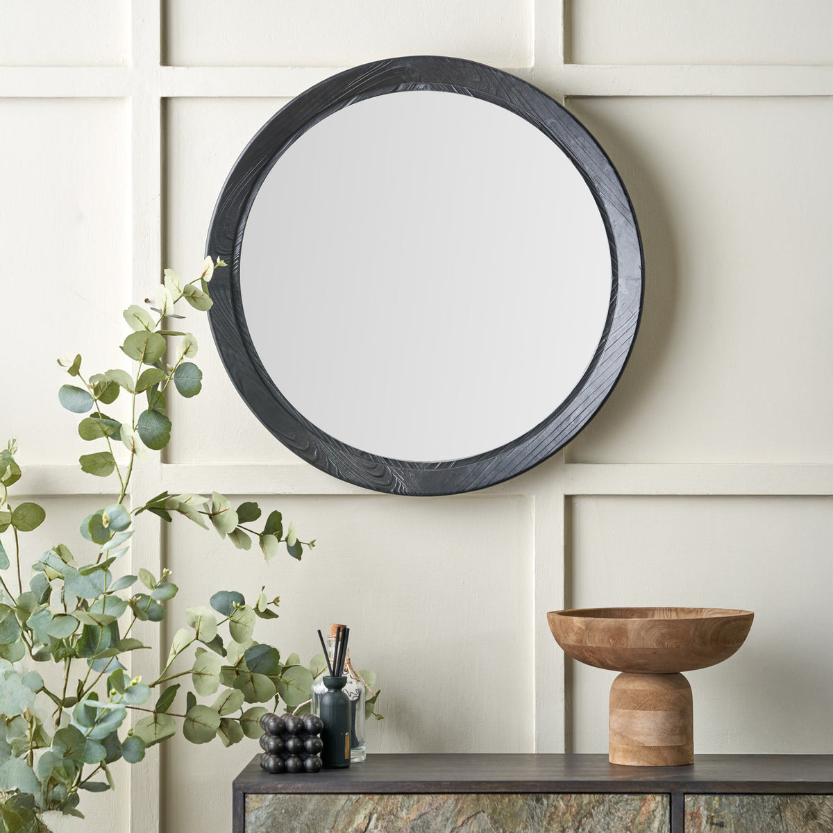 Elwood Black Fir Effect Wall Mirror