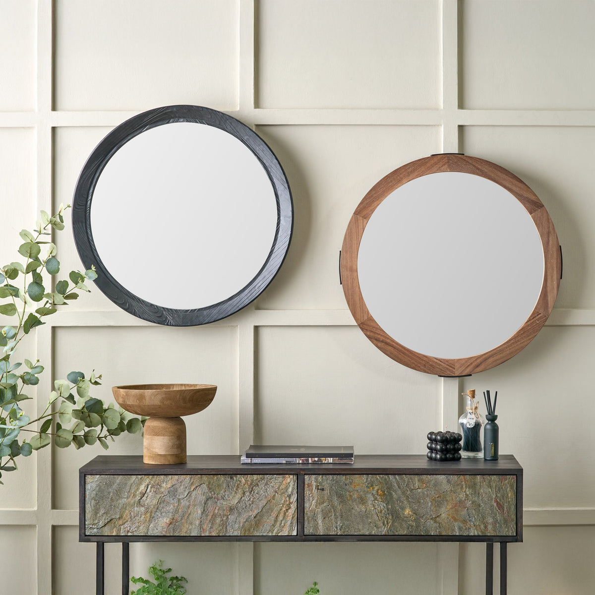 Elwood Black Fir Effect Wall Mirror