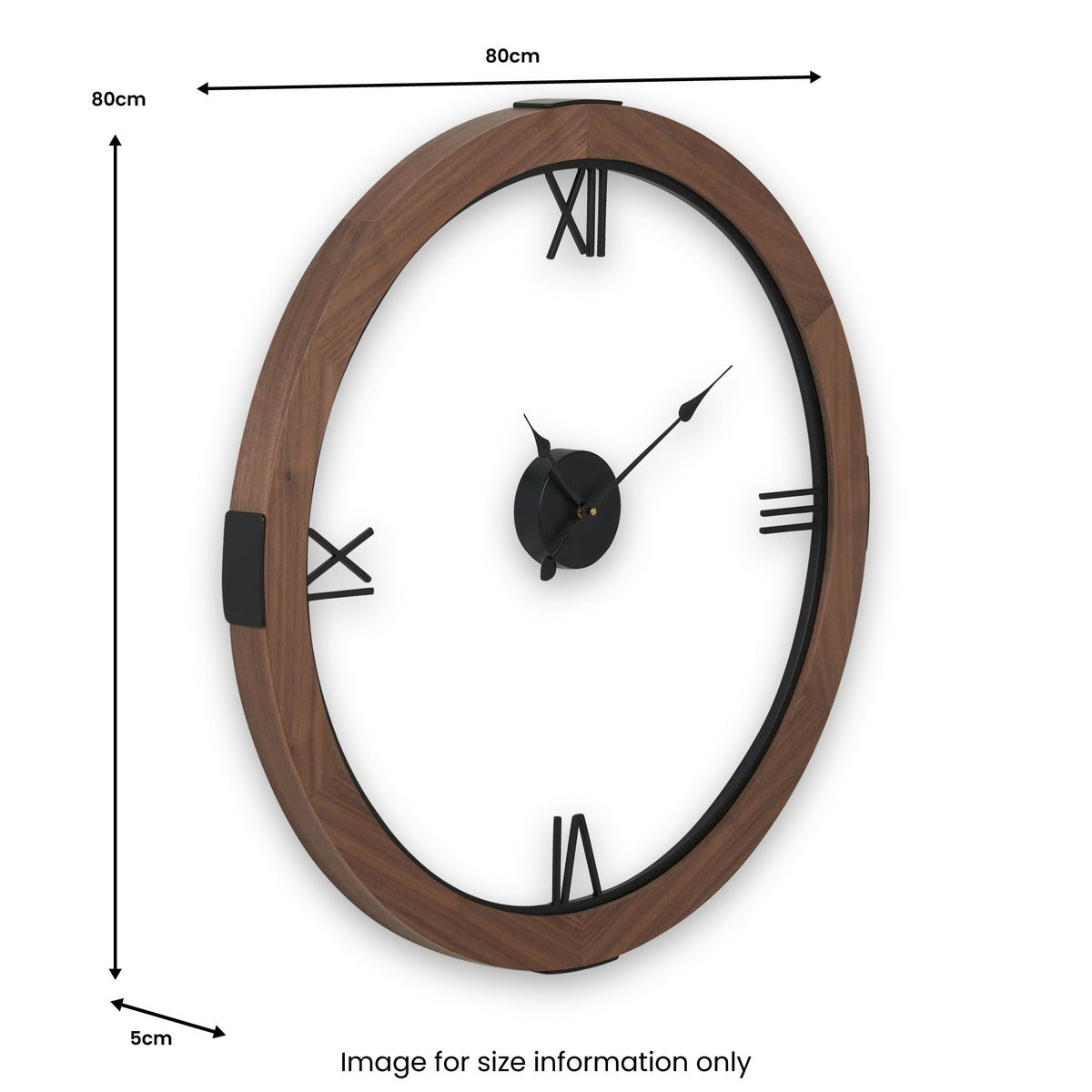 Vermont Walnut Wood Effect Wall Clock