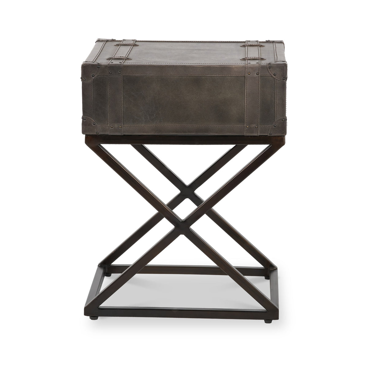 Adriano Leather Side Table