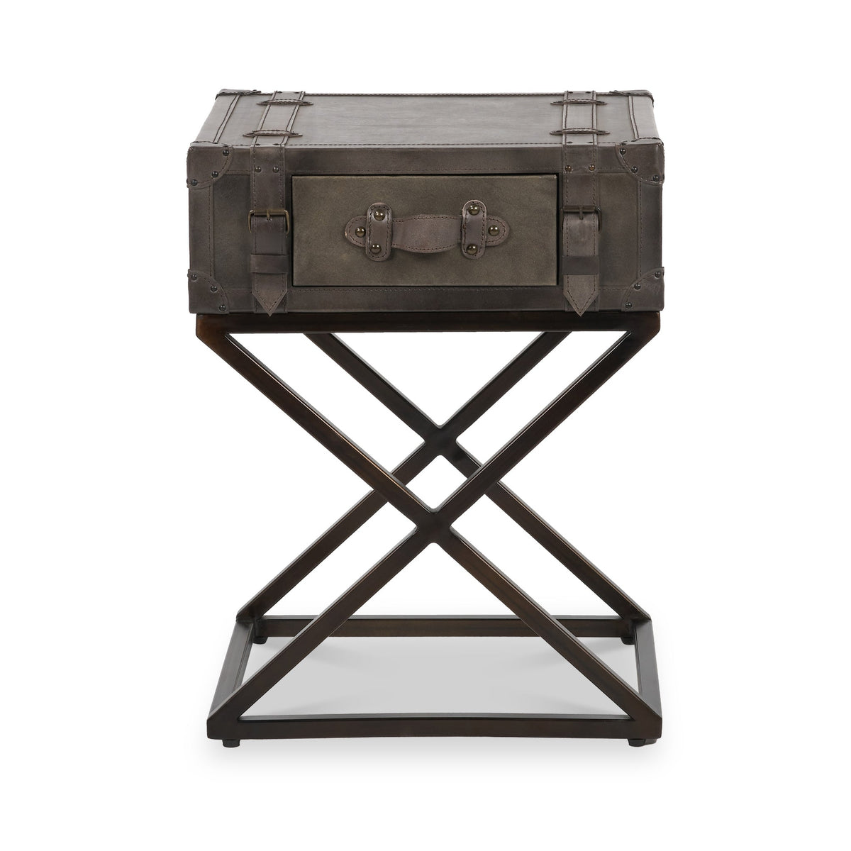 Adriano Leather Side Table