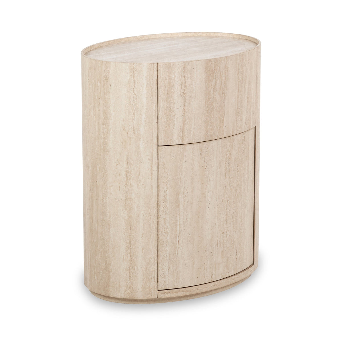 Tivoli Travertine Effect 1 Drawer Bedside Table
