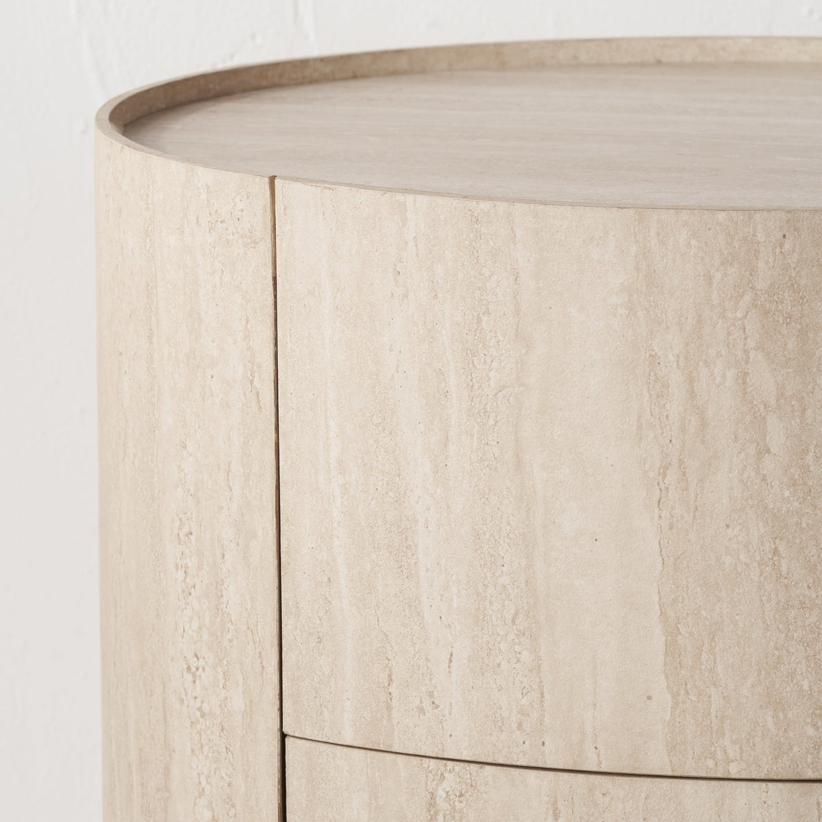 Tivoli Travertine Effect 1 Drawer Bedside Table