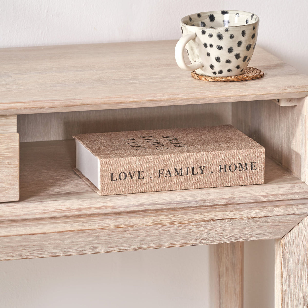 Gio White Sand Acacia Console Table