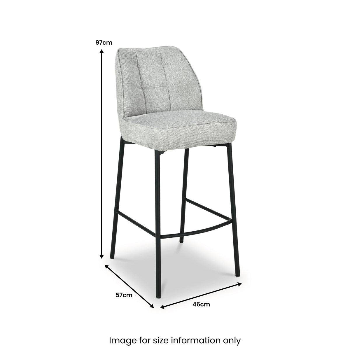 Enya Quilted Back Bar Stool