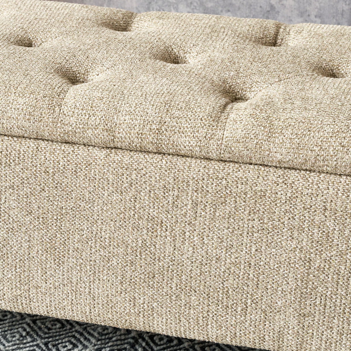 Else Buttoned Storage Ottoman