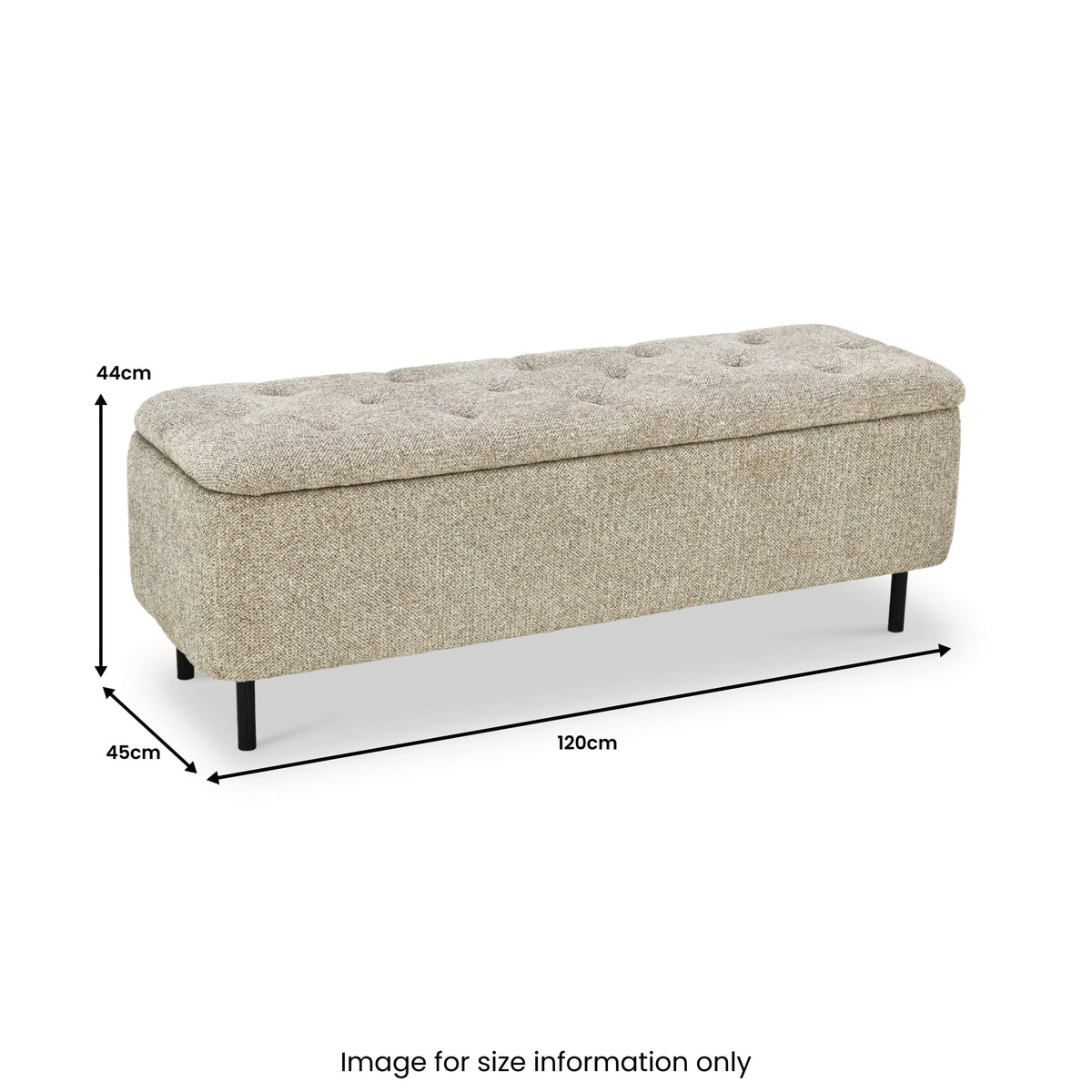 Else Buttoned Storage Ottoman