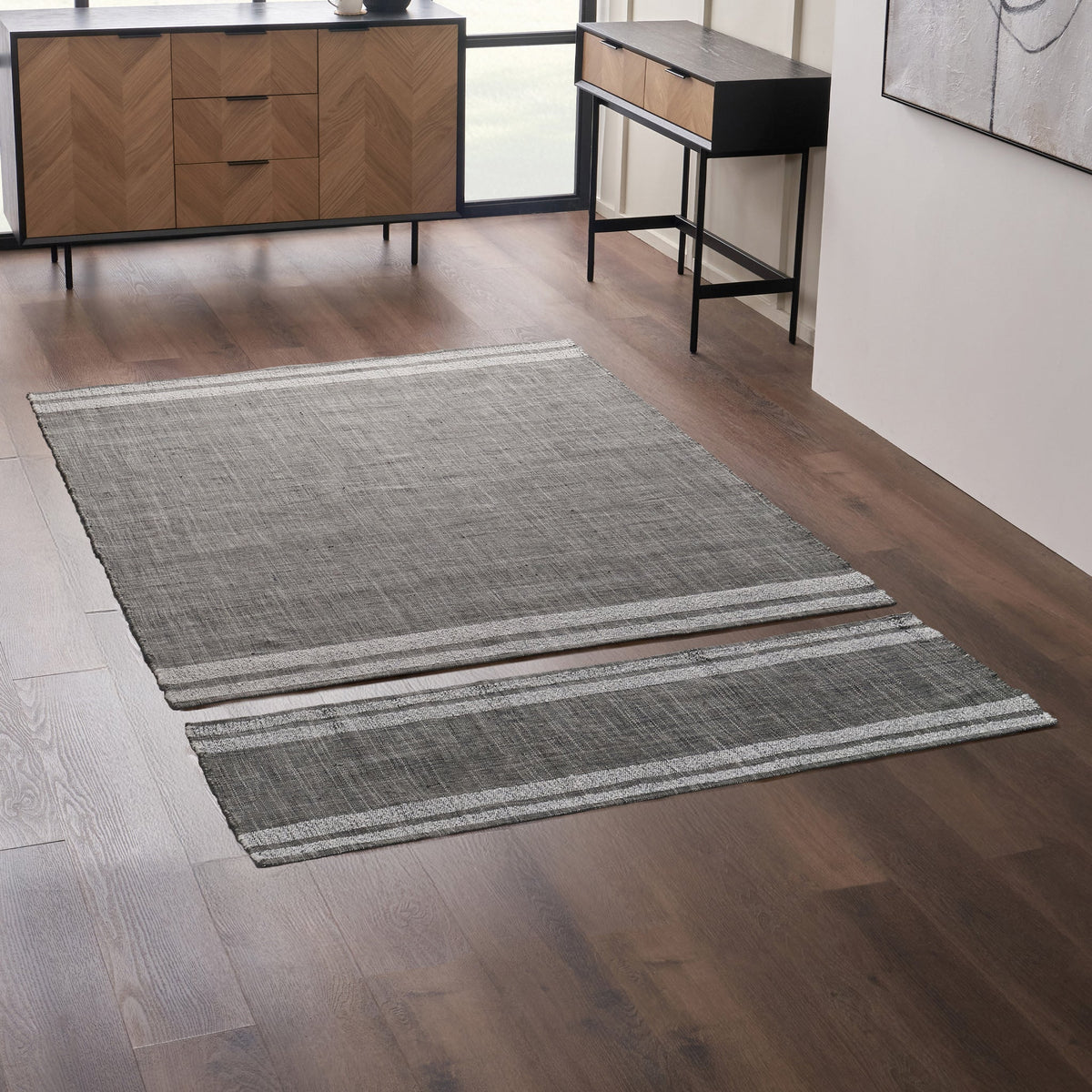 Highclere Indoor & Outdoor Stripe Design Rug