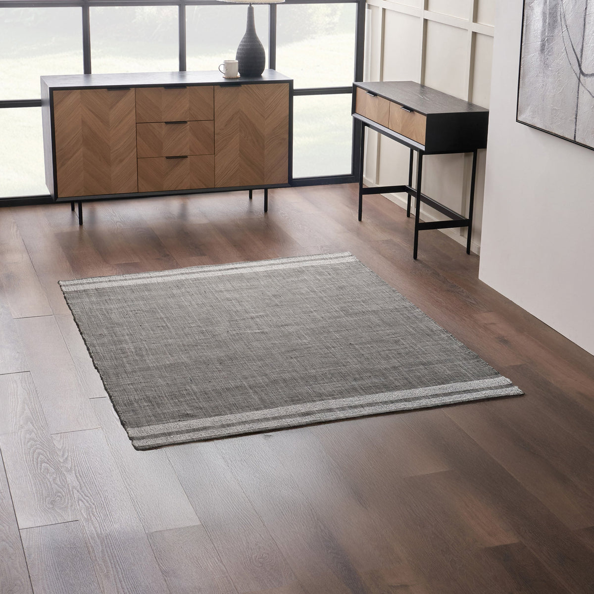 Highclere Indoor & Outdoor Stripe Design Rug