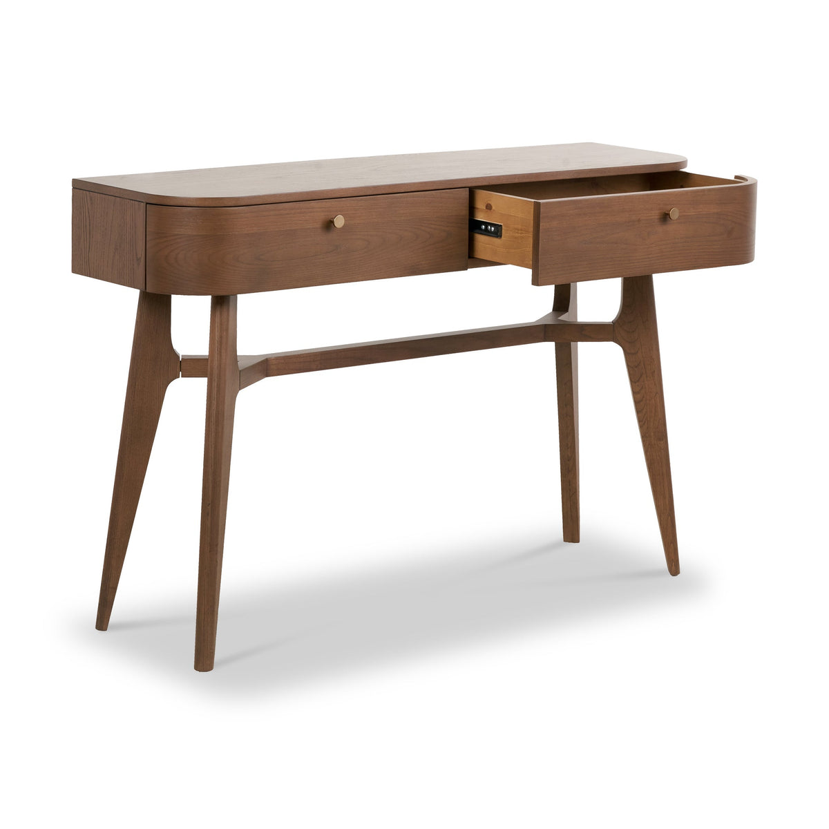 Elias Dark Ash 2 Drawer Console Table