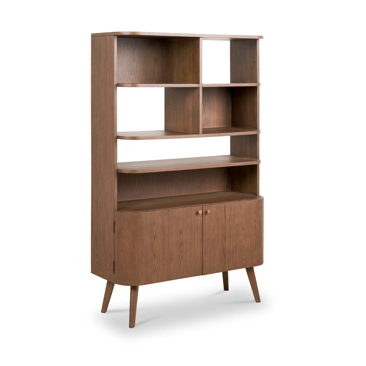 Elias Dark Ash 2 Door Shelving Unit