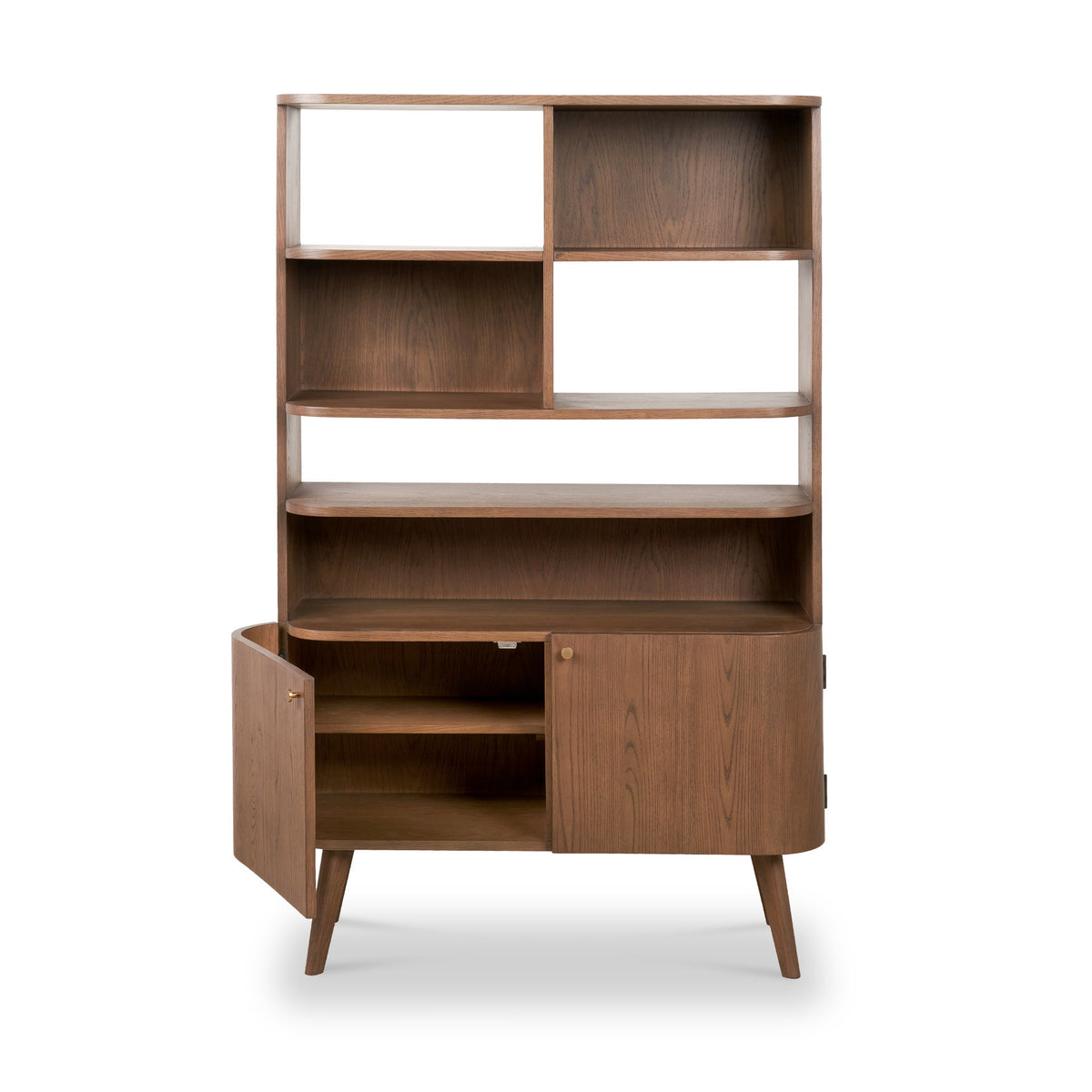 Elias Dark Ash 2 Door Shelving Unit