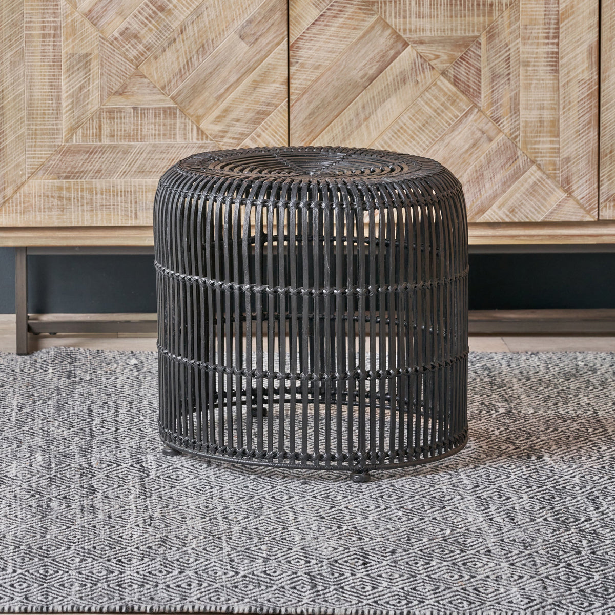 Rattan Core Stool
