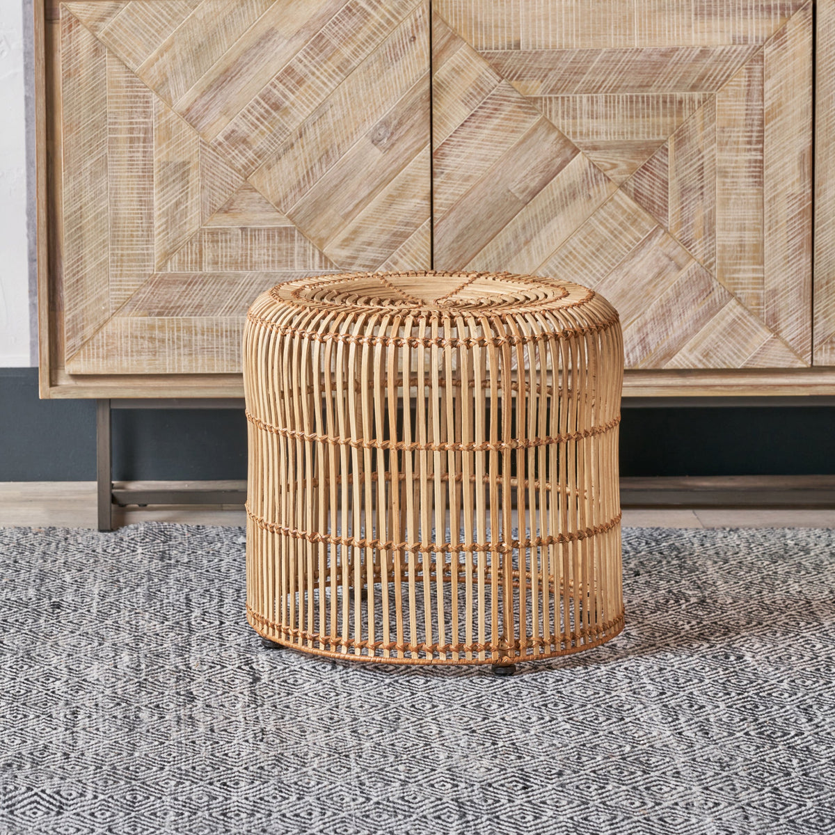 Rattan Core Stool