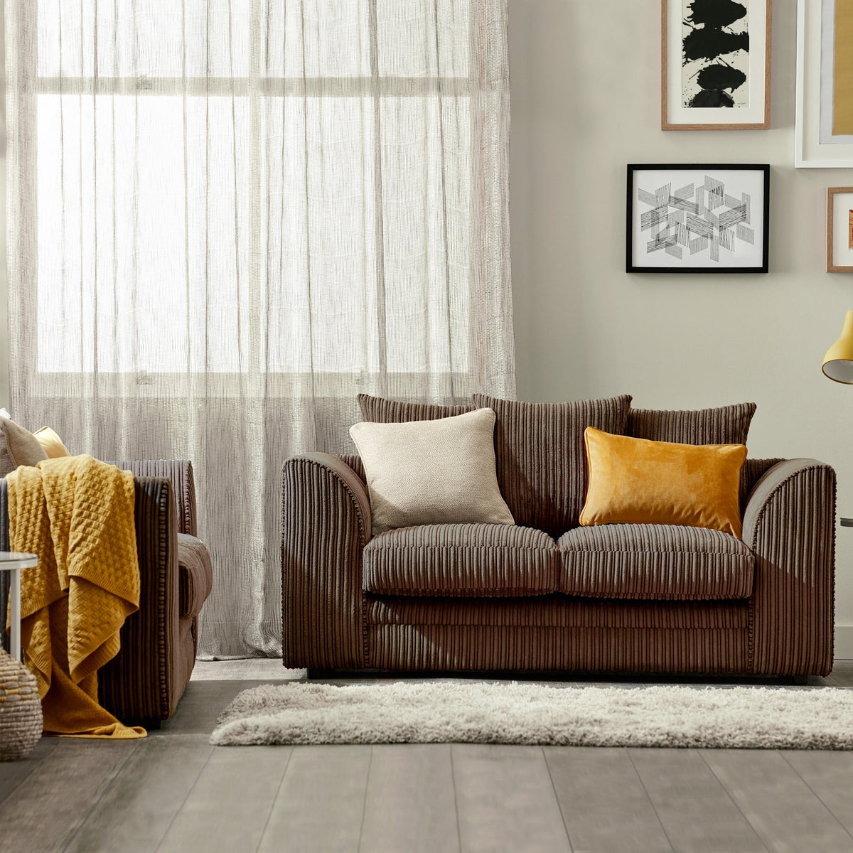Bletchley Jumbo Cord 2 Seater Sofa