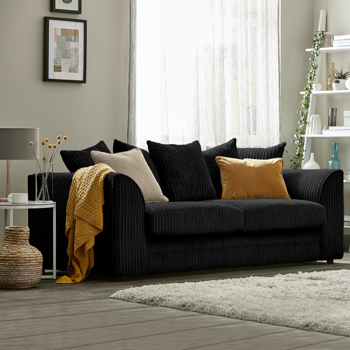 Bletchley Jumbo Cord 3 Seater Sofa