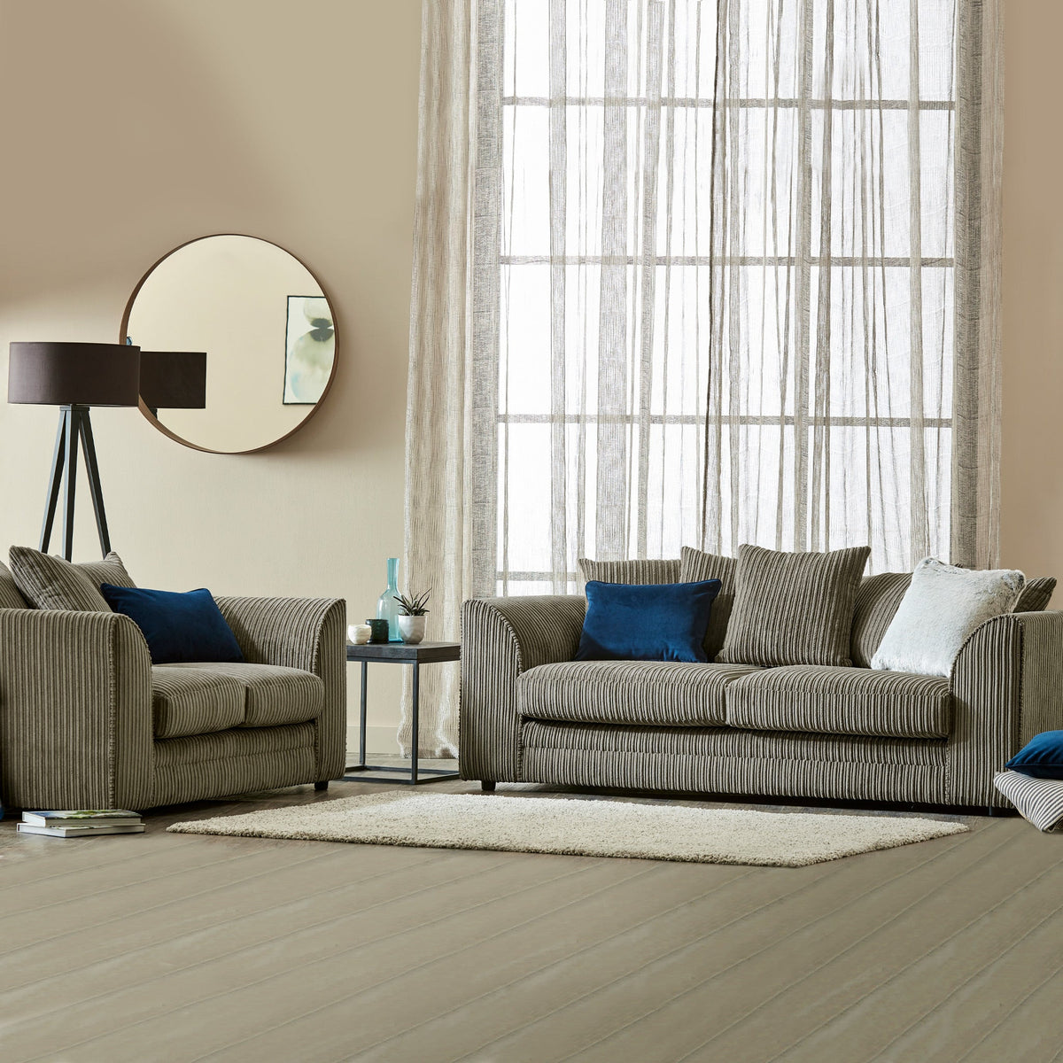 Bletchley Jumbo Cord 3 Seater Sofa