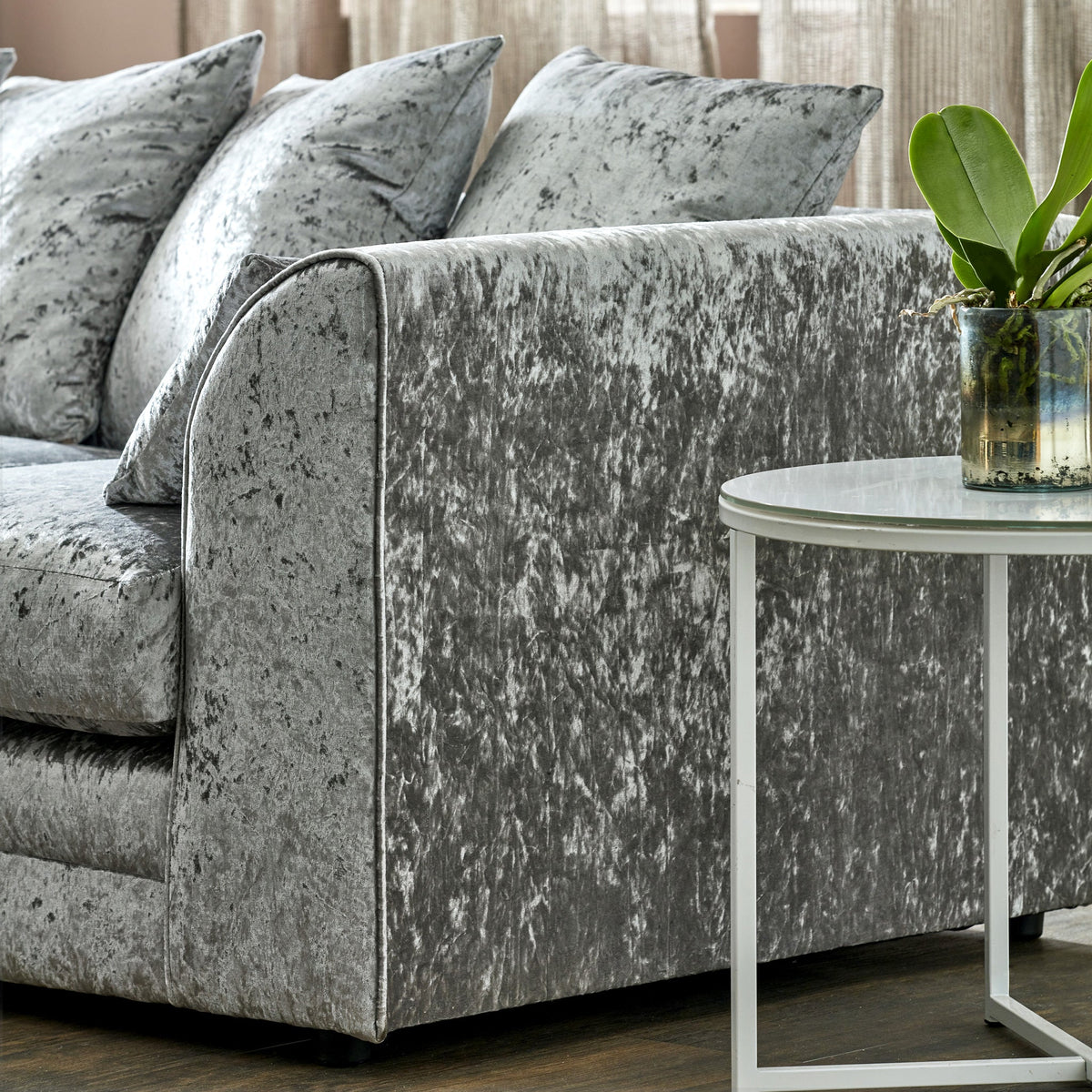 Tamara Crushed Velvet 3 Seater Sofa