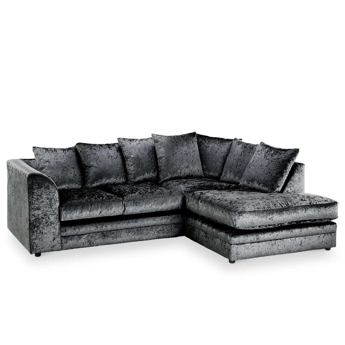 Tamara Crushed Velvet Chaise Sofa