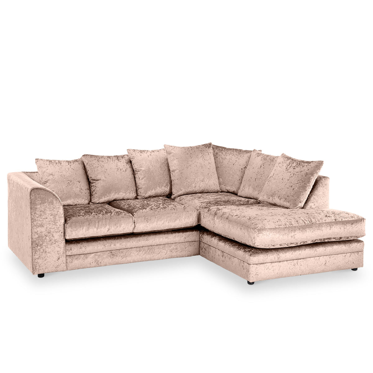 Tamara Crushed Velvet Chaise Sofa