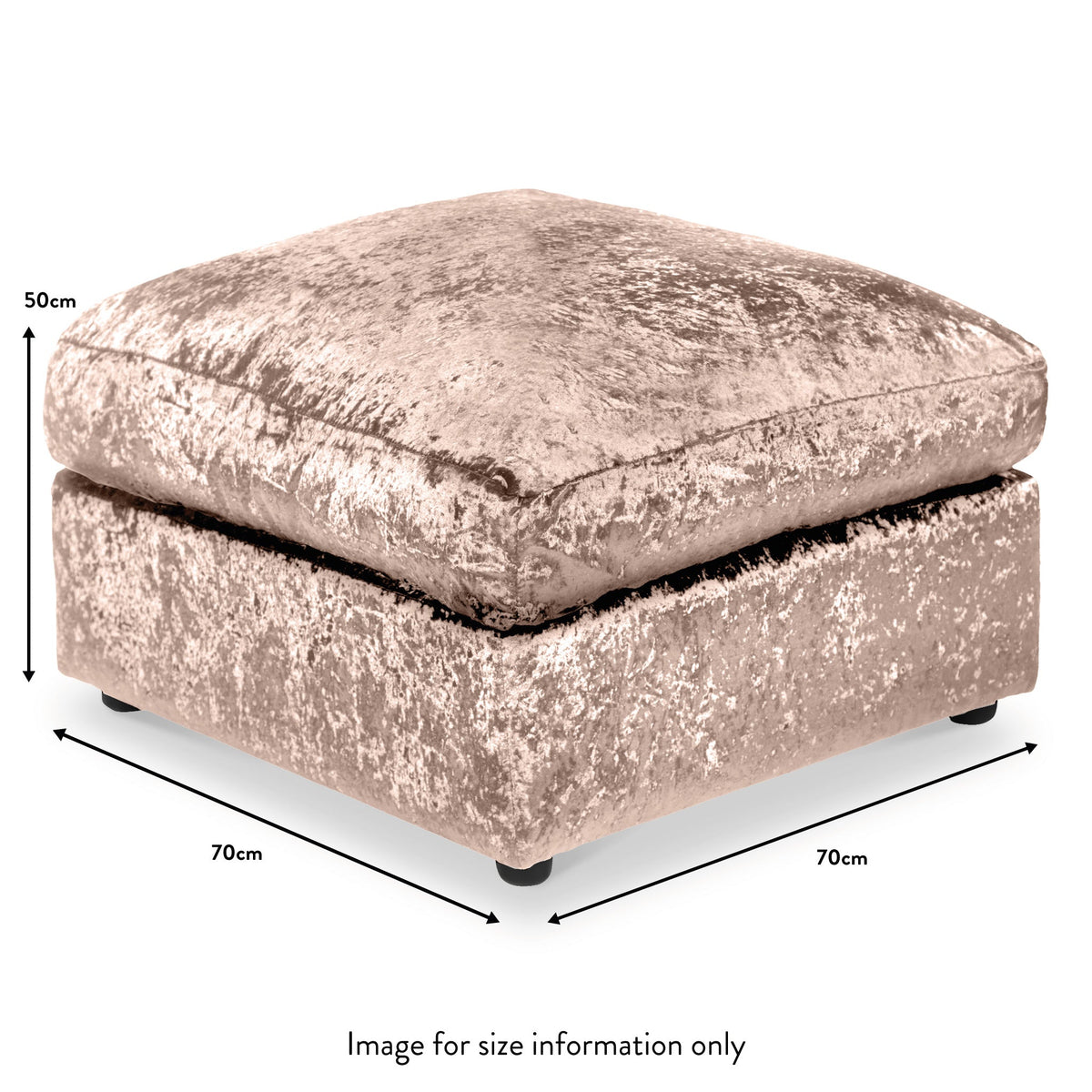 Tamara Crushed Velvet Footstool
