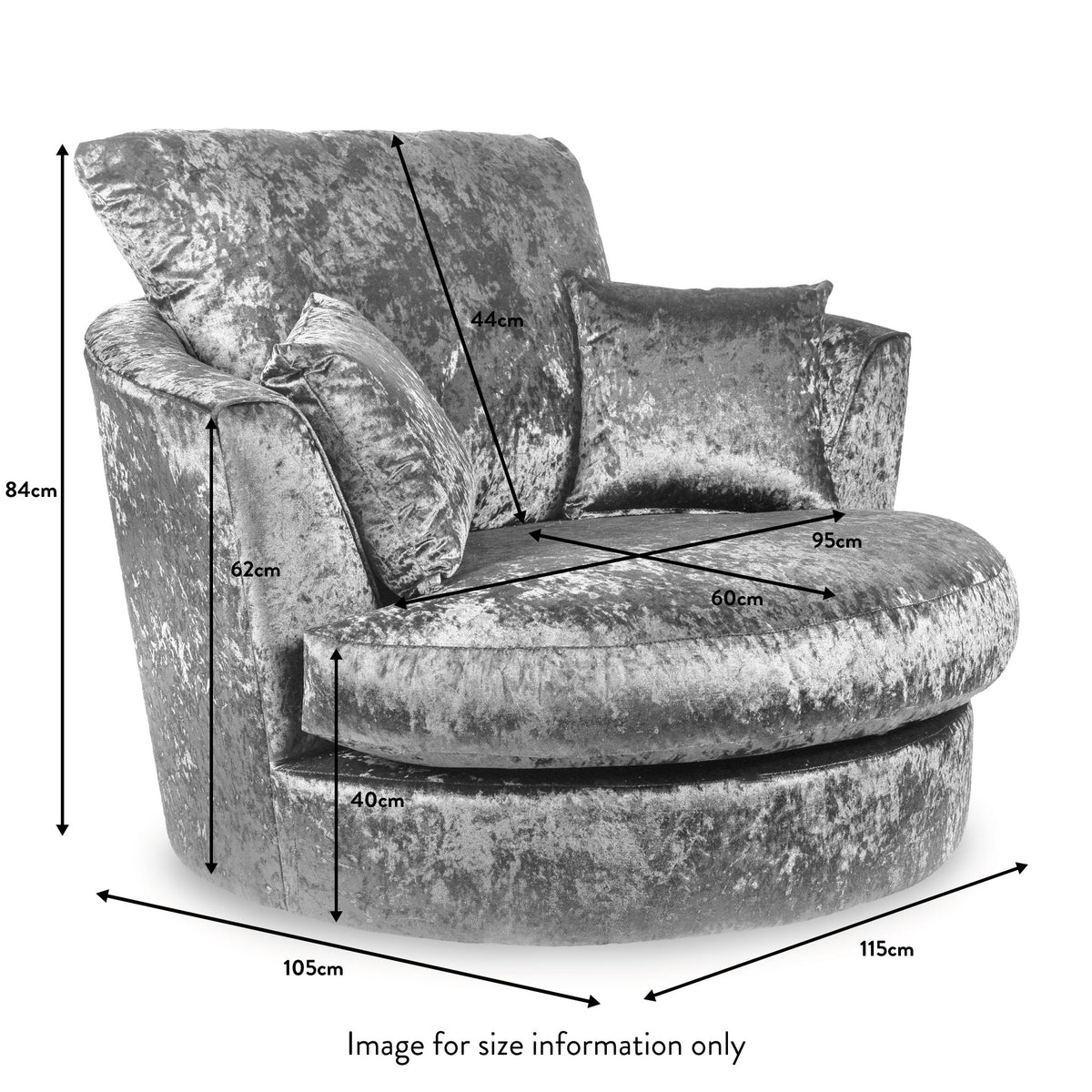 Tamara Crushed Velvet Swivel Chair