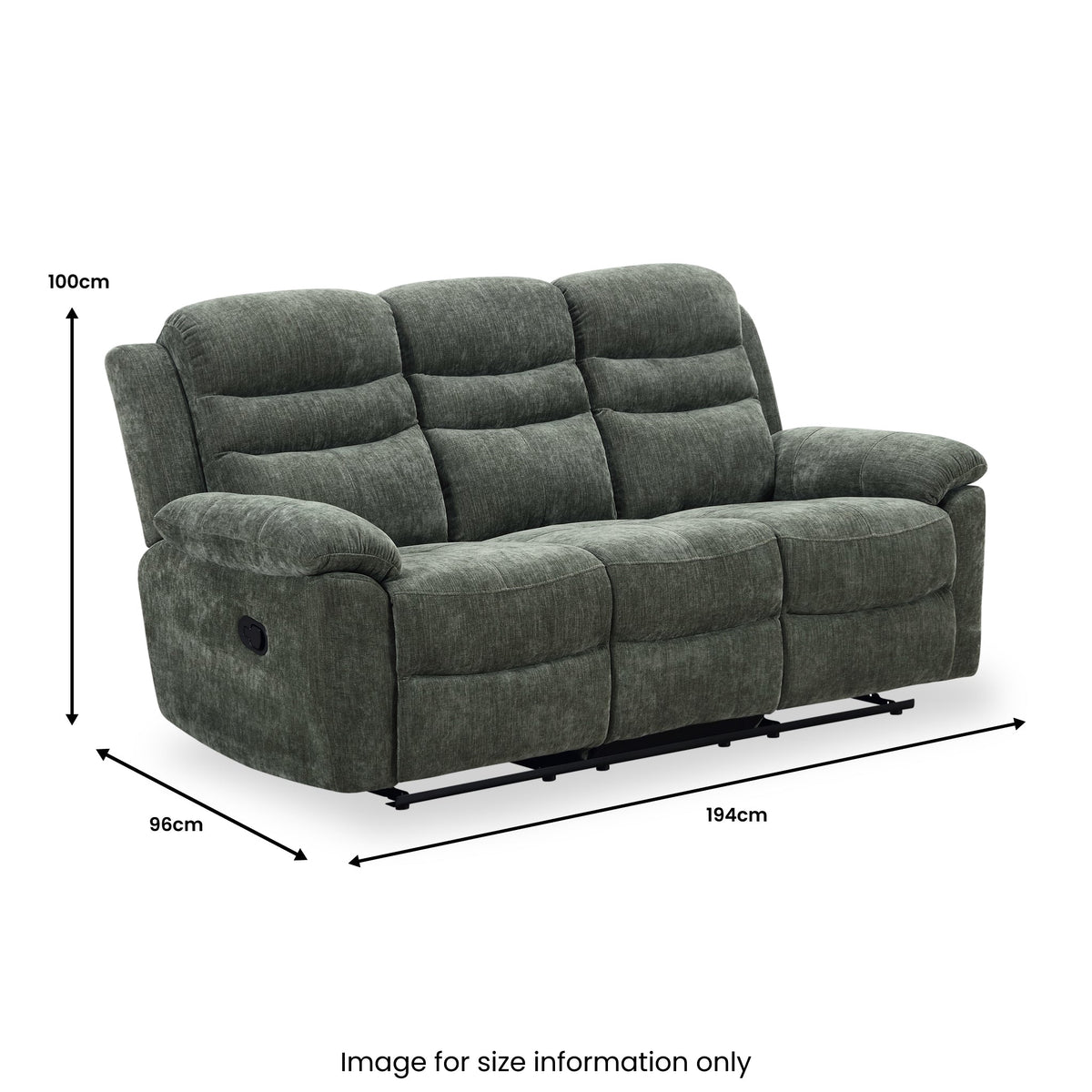 Conway Chenille Reclining 3 Seater Sofa