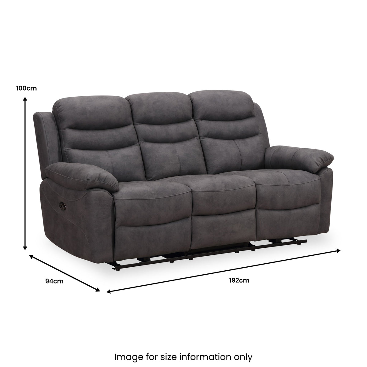 Conway Power Reclining 3 Seater Sofa with Drop Down Table